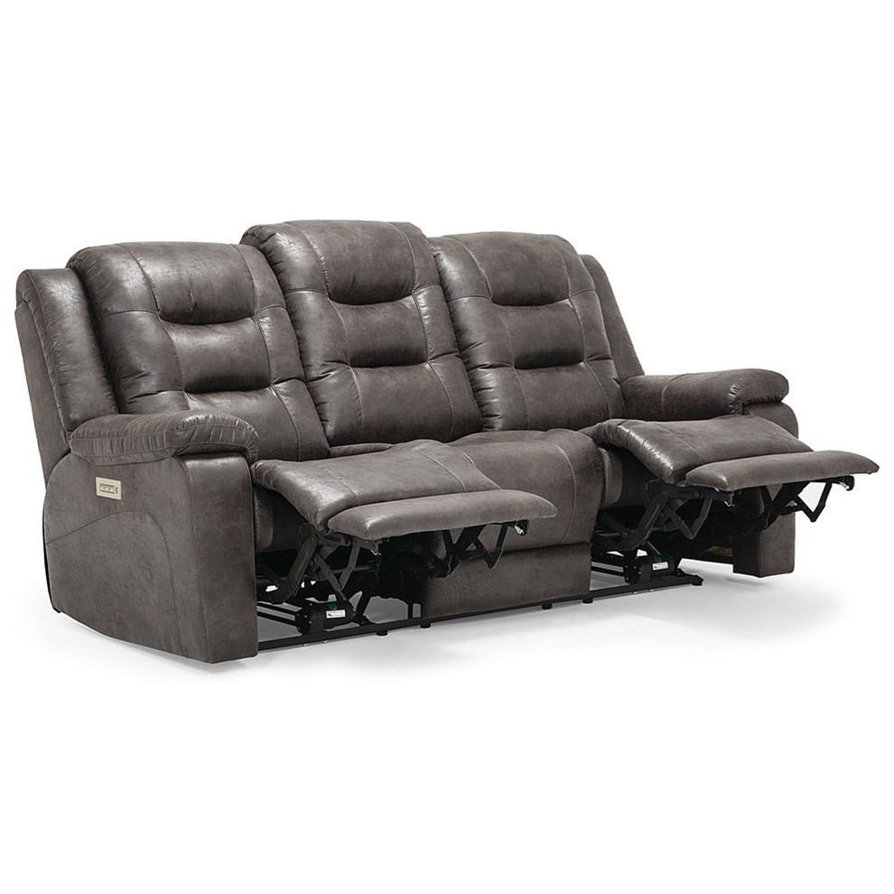 Power lumbar outlet reclining sofa